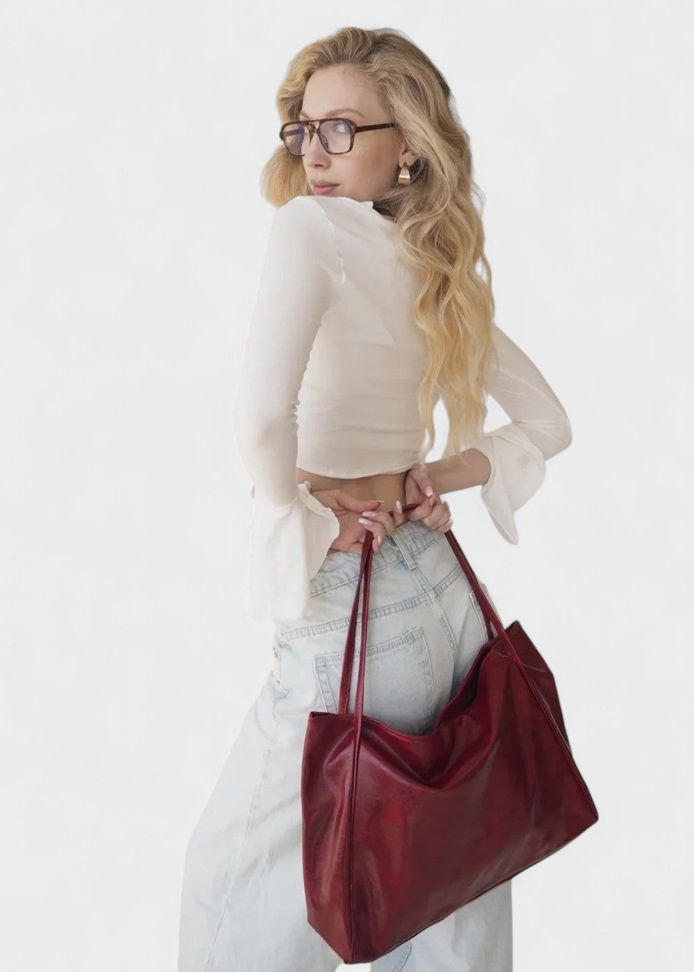 Dina - Leather Tote Bag