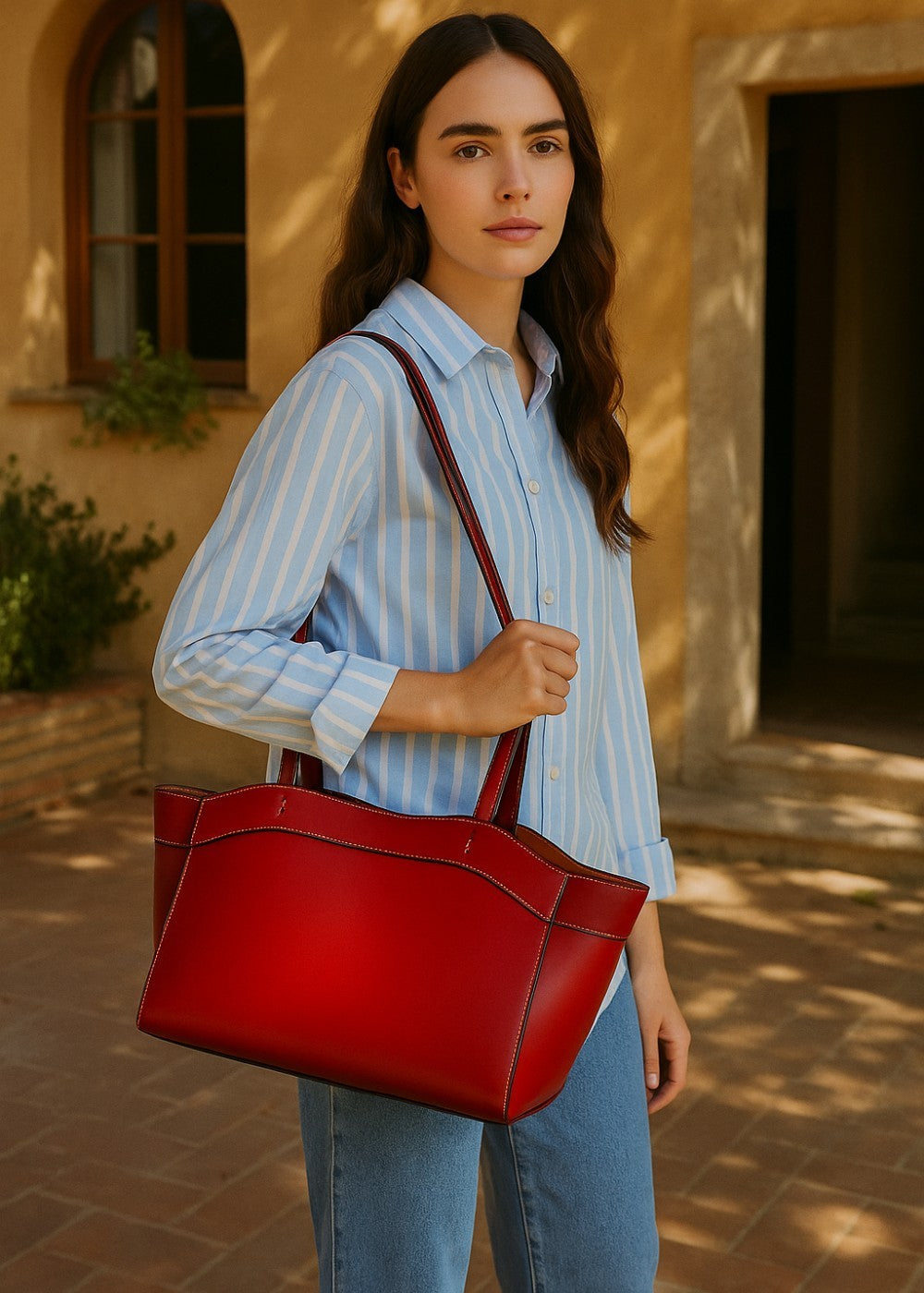 Emma Spacious Leather Bag