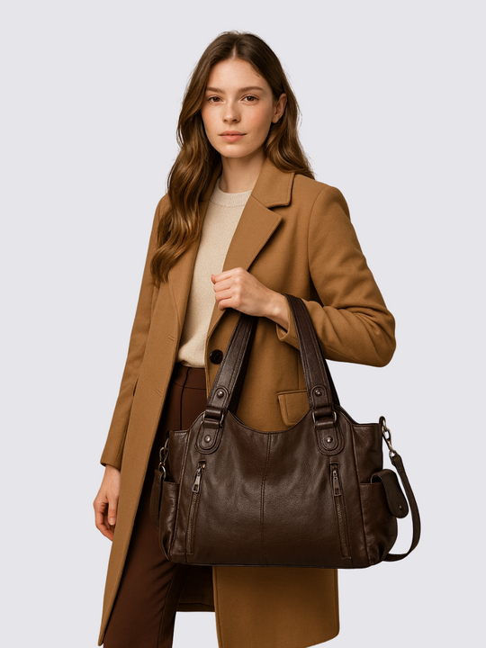 Ange leather bag - Brown