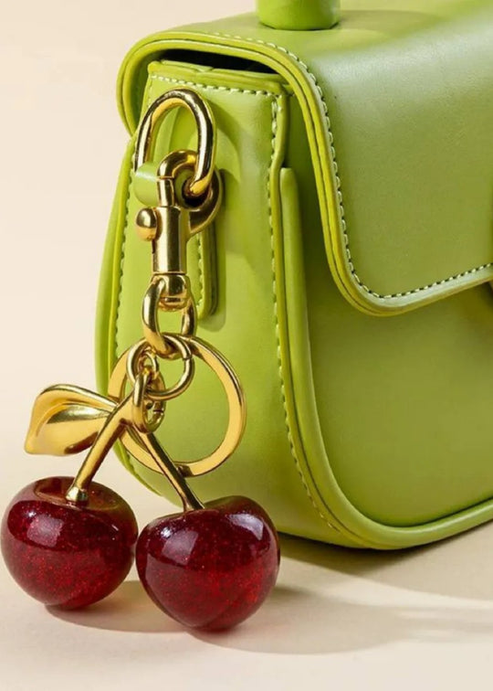 Gold cherry charm