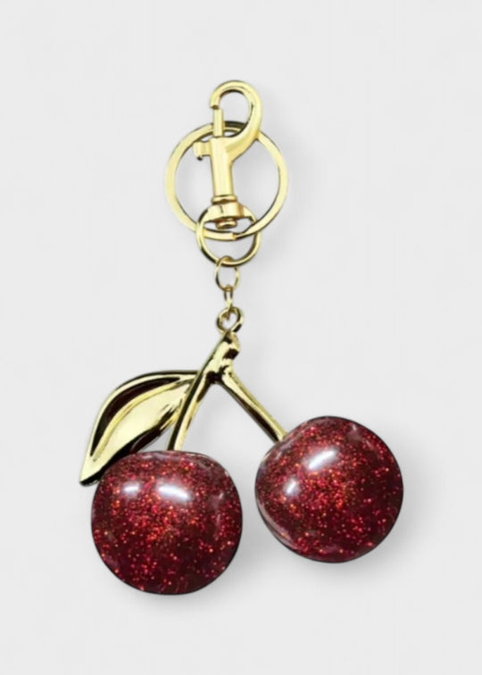 Gold cherry charm