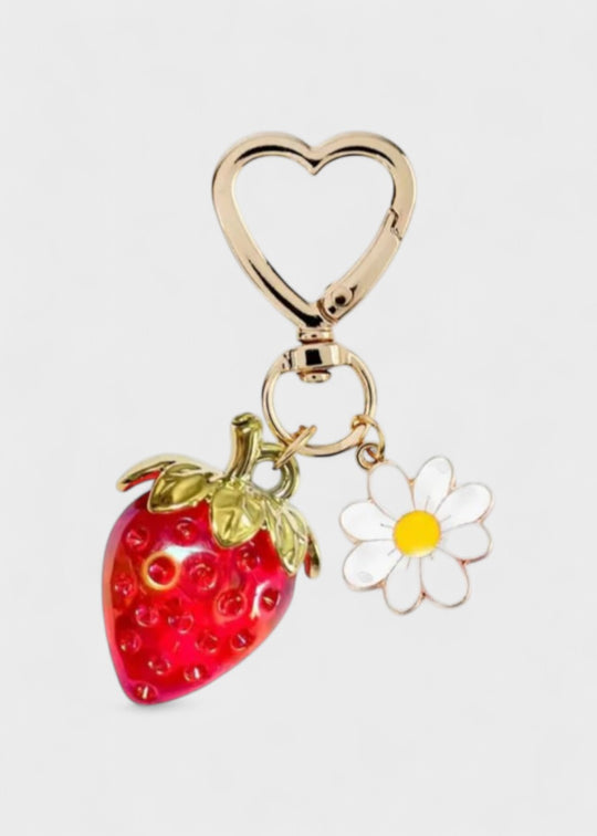 Strawberry and daisy charm