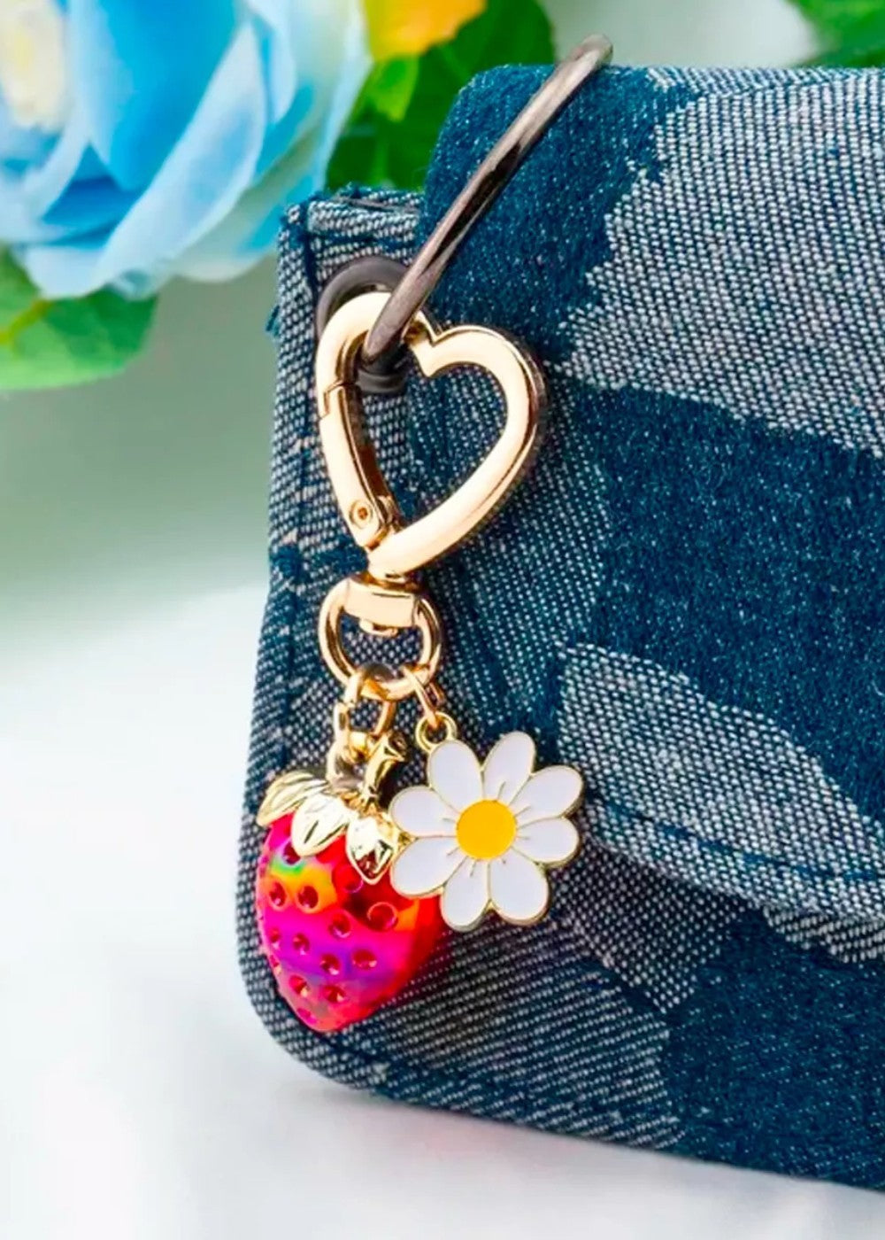 Strawberry and daisy charm