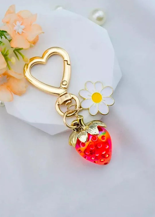 Strawberry and daisy charm