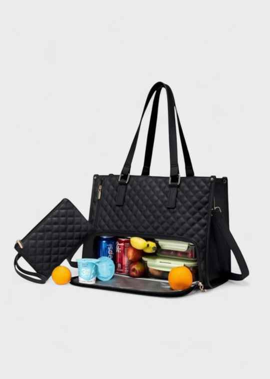 3-in-1 Quilted Tote Bag