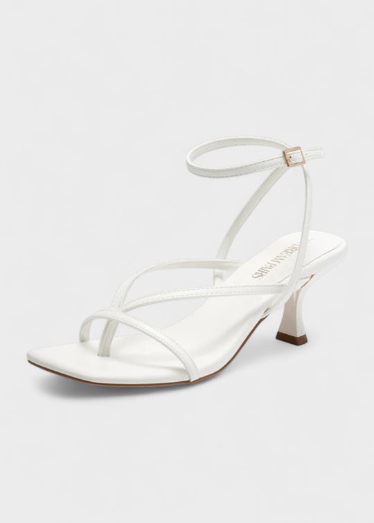 Kassie - Square Toe Strappy Kitten Heels