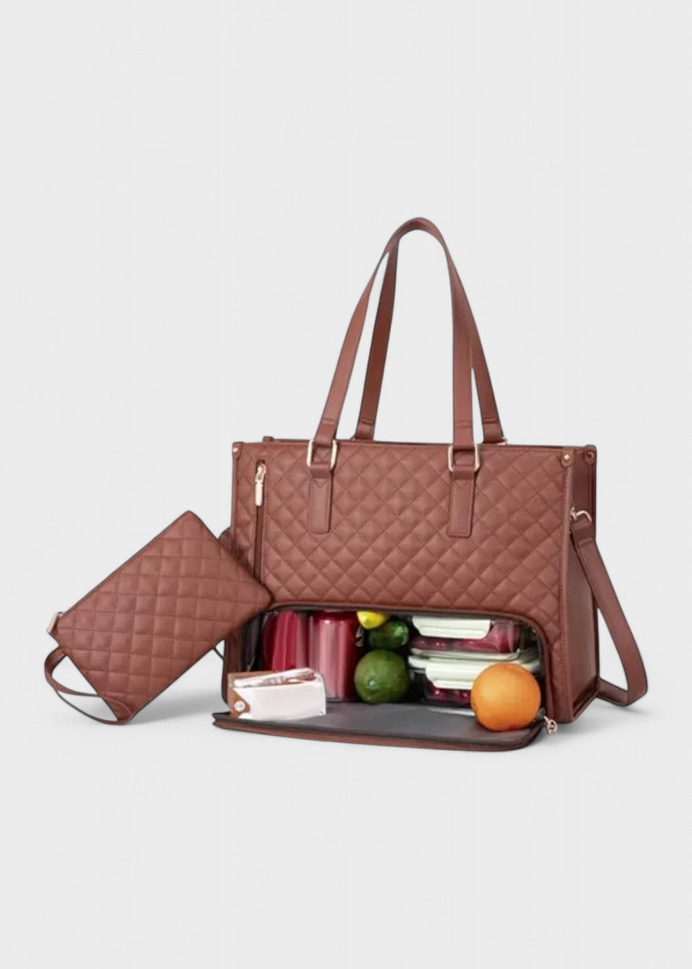 3-in-1 Quilted Tote Bag
