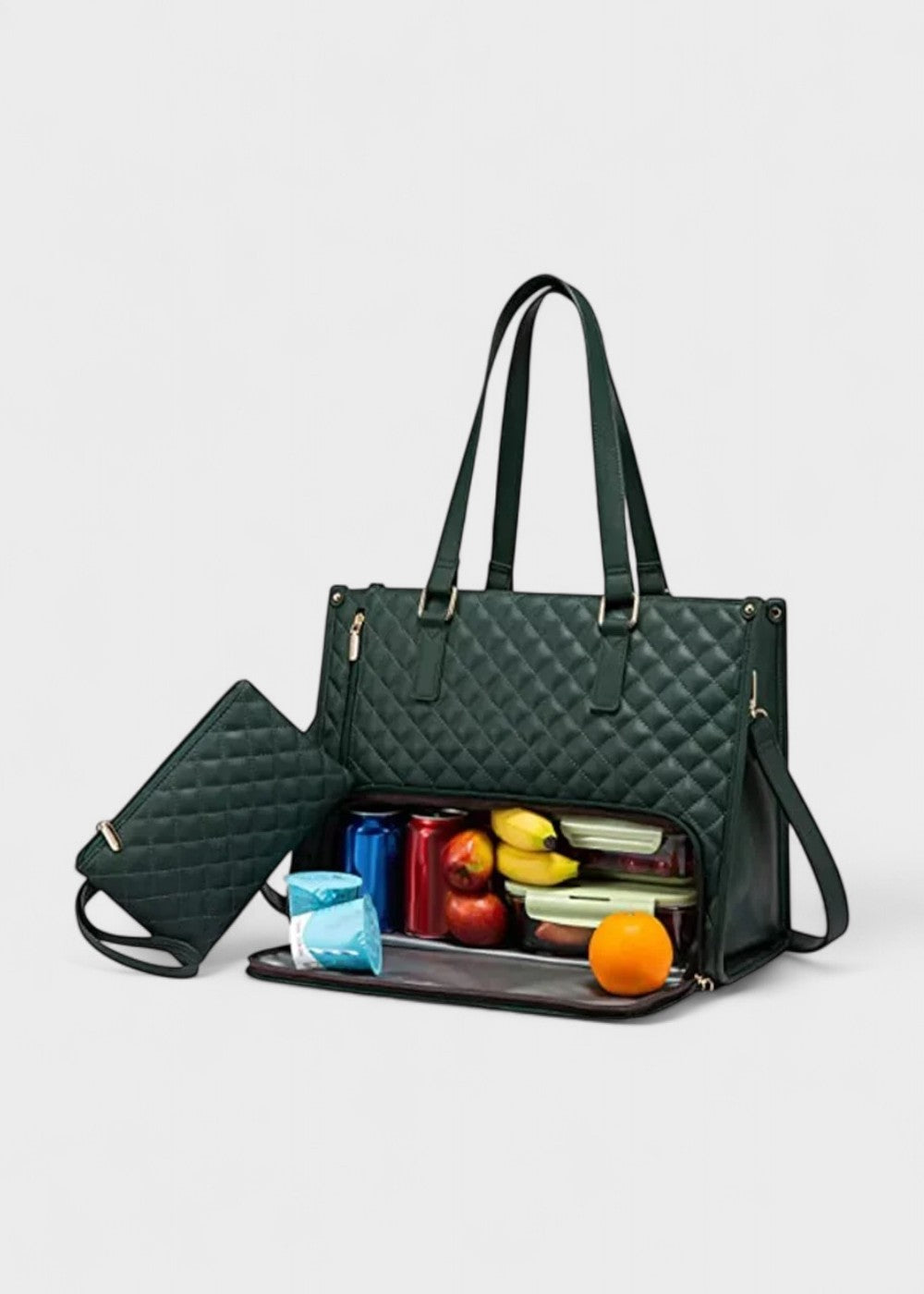 3-in-1 Quilted Tote Bag