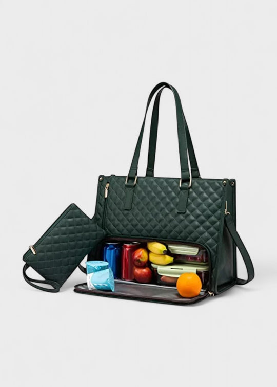 3-in-1 Quilted Tote Bag