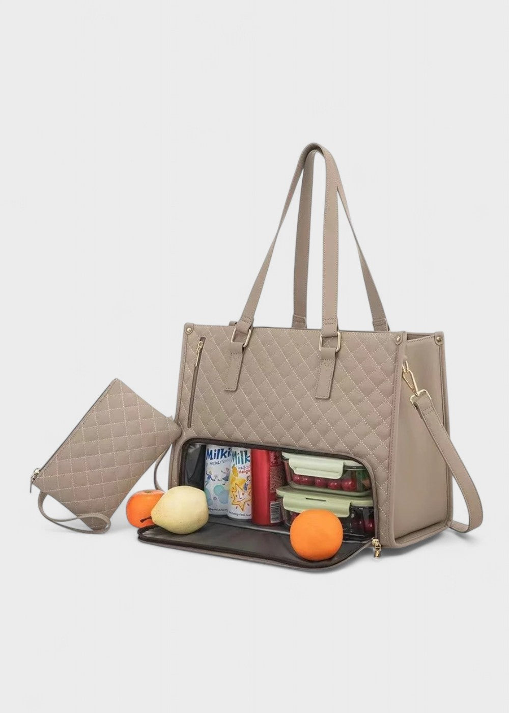 3-in-1 Quilted Tote Bag