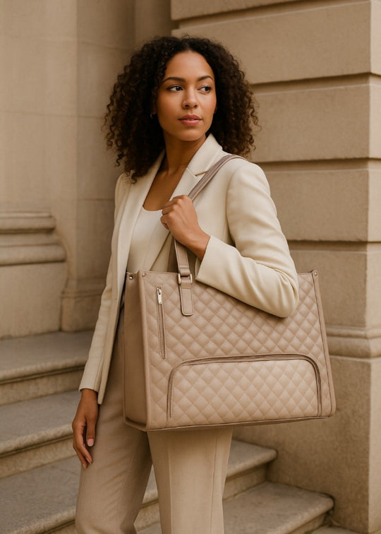 3-in-1 Quilted Tote Bag