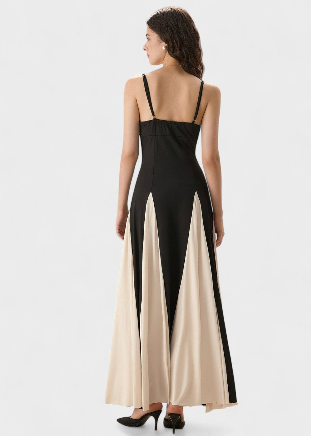 Black dress with thin straps