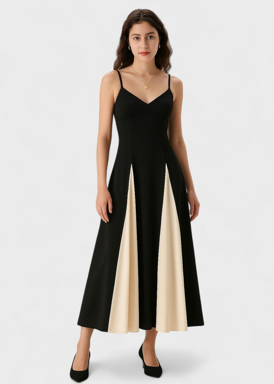 Black dress with thin straps