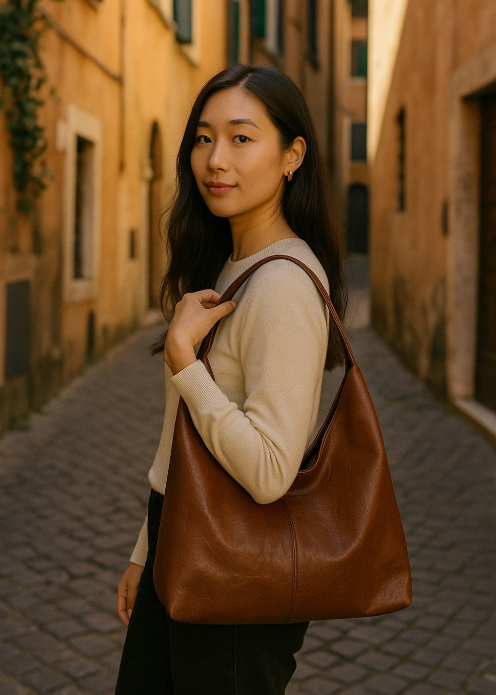 The Napoli Bag with matching pouch