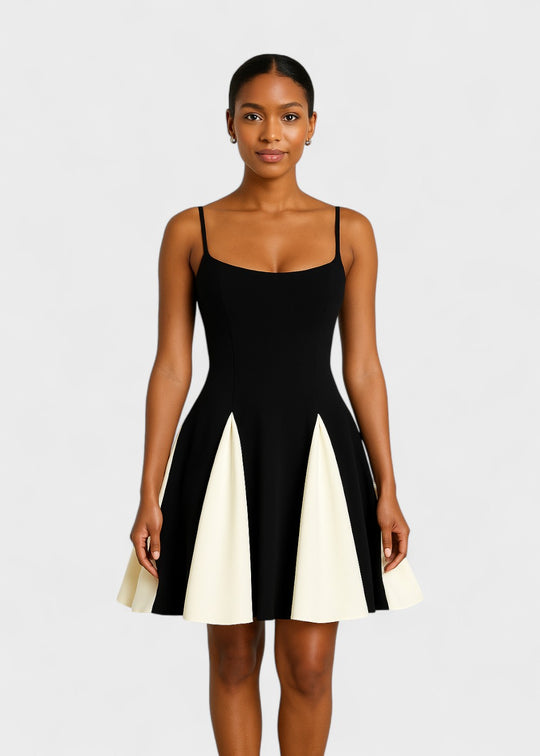 Black dress with thin straps