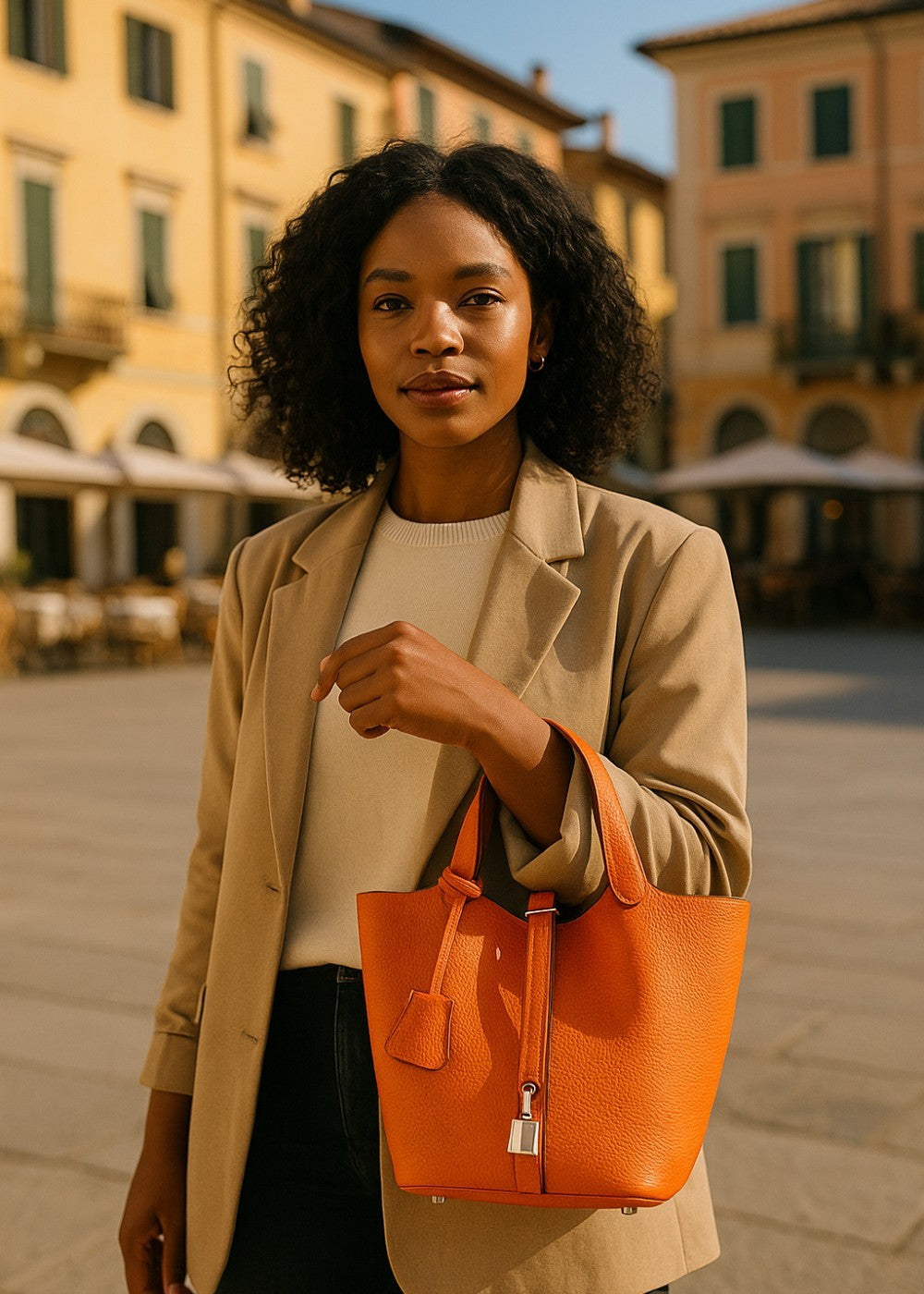 Viral Leather Bucket Bag