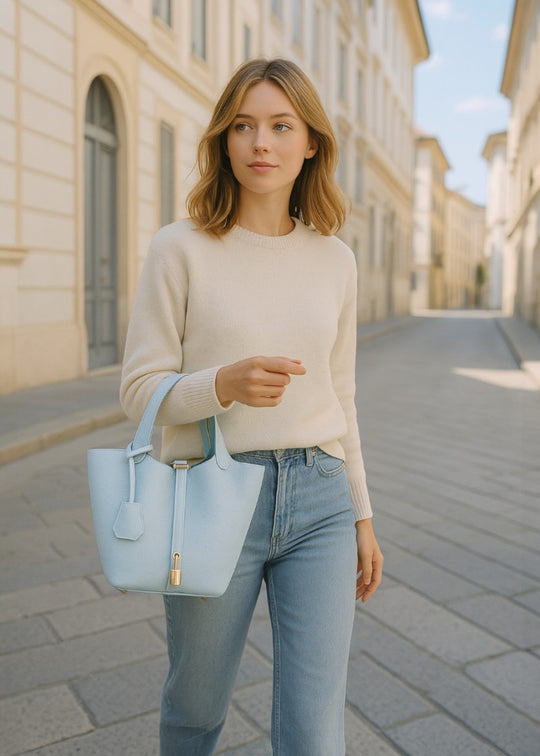 Viral Leather Bucket Bag