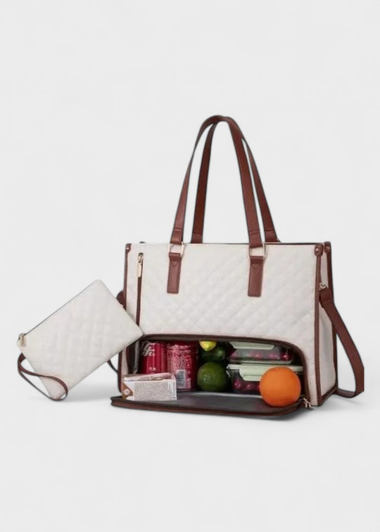 3-in-1 Quilted Tote Bag